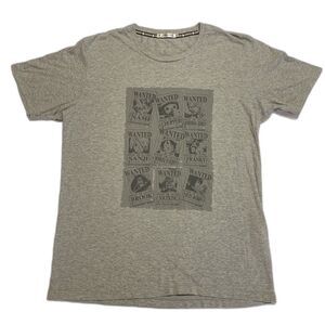 Uniqlo Vintage One Piece Cast Luffy King Of Pirates Wanted Shirt Anime Japan